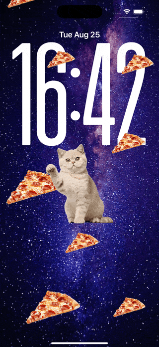 Awesomesauce — Pizza and Kitten — iPhone / iPad wallpaper preview