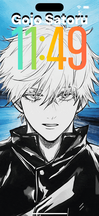 Satoru Gojo Unlimited Void — iPhone / iPad wallpaper preview