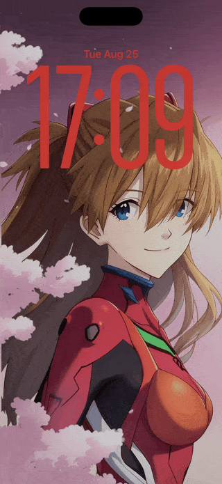 Evangelion — Asuka by the Sea — iPhone / iPad wallpaper preview
