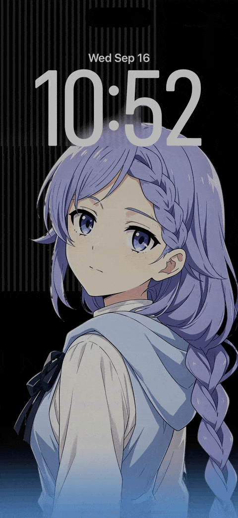 Mushoku Tensei — Roxy, Blue and Black — iPhone / iPad wallpaper preview