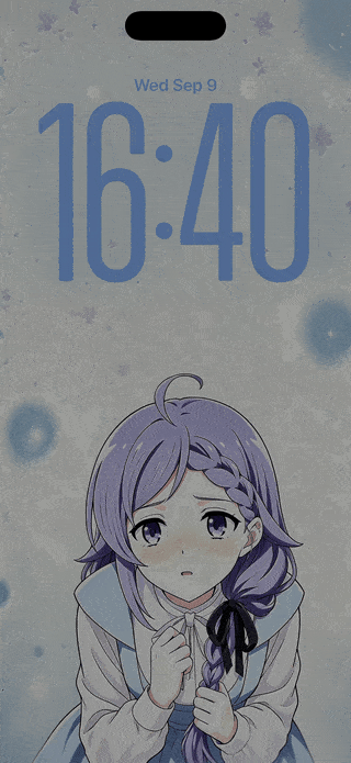 Mushoku Tensei — Roxy and the Purple Flower — iPhone / iPad wallpaper preview